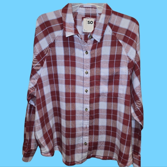 SO Flannel Shirt EUC  Size M - Picture 1 of 10